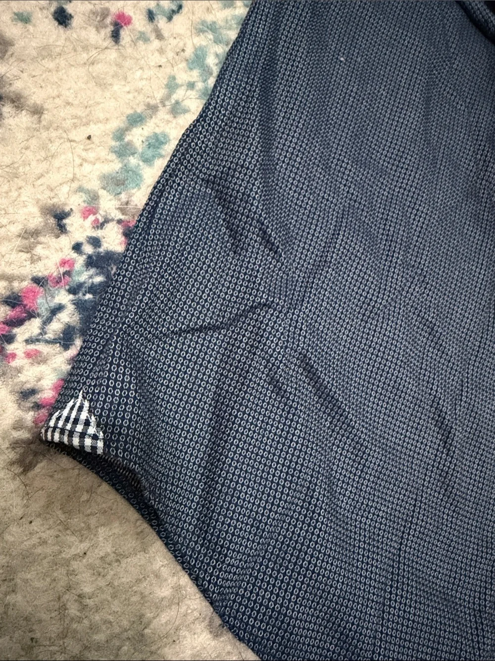 Banana Republic Navy Micro-Check Dress Shirt
